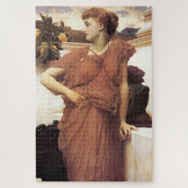Puzzle Mujer clásica y hermosa en la fuente