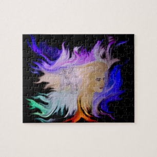 Puzzle Mujer con caballo