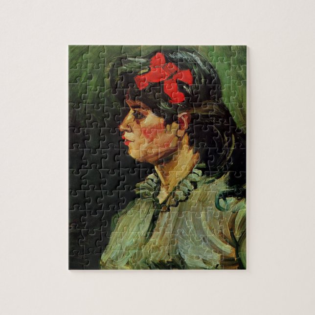 Puzzle Mujer con cinta roja Retrato de Vincent van Gogh (Vertical)