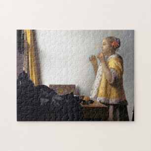Puzzle Mujer con collar de perla, Johannes Vermeer