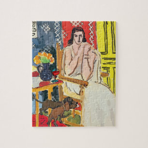 Puzzle Mujer con Dachshunds, estilo Matisse