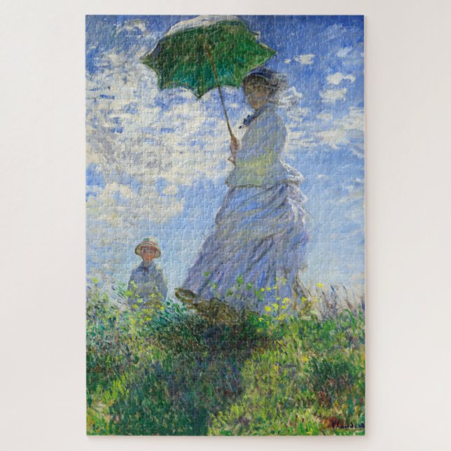 Puzzle Mujer con Parasol, Madame Monet y su hijo (Vertical)