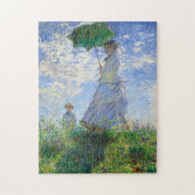 Puzzle Mujer con Parasol, Madame Monet y su hijo (Vertical)