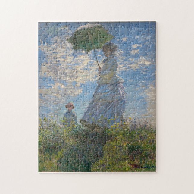 Puzzle Mujer con parasol | Paisaje francés (Vertical)