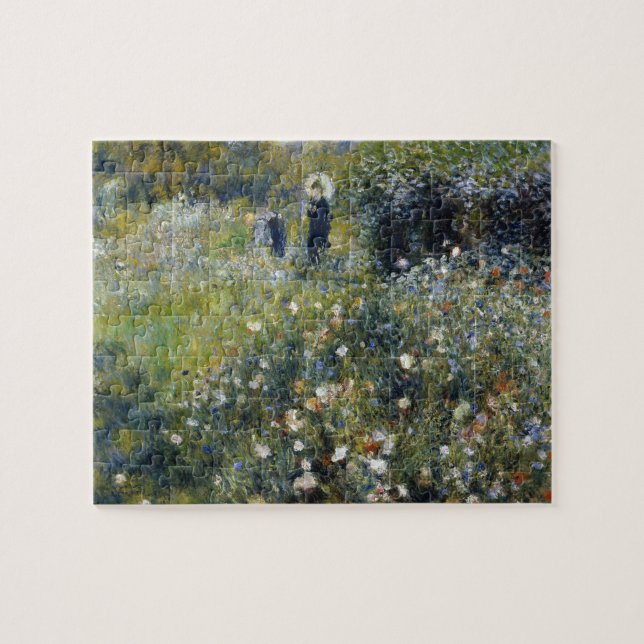 Puzzle Mujer con sombrilla en un jardín por Auguste Renoi (Horizontal)