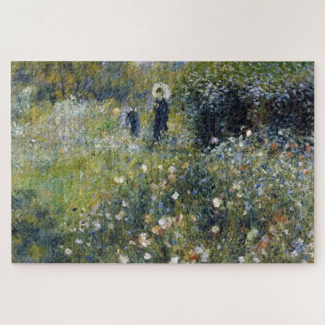 Puzzle Mujer con sombrilla en un jardín por Auguste Renoi (Horizontal)