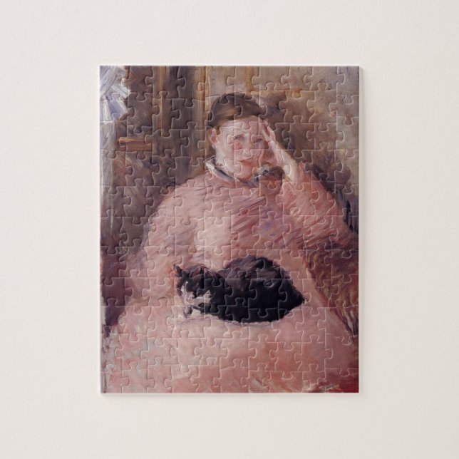 Puzzle Mujer con un gato (por Edouard Manet) (Vertical)