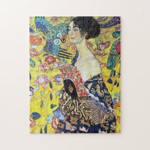 Puzzle Mujer con ventilador de Gustav Klimt
