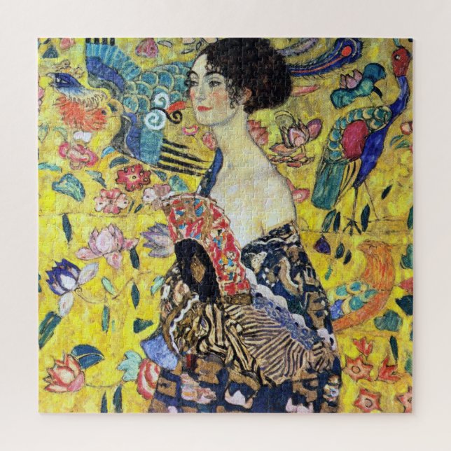 Puzzle Mujer con ventilador de Gustav Klimt (Vertical)