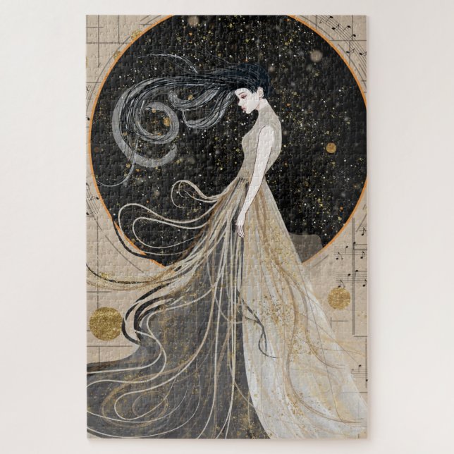 Puzzle Mujer cósmica onírica musa celeste (Vertical)