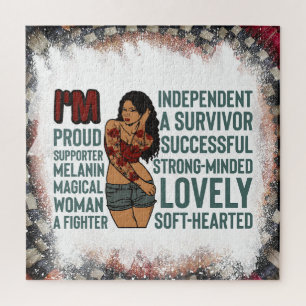 Puzzle Mujer cristiana negra melanin sista chica magia