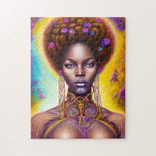 Puzzle Mujer cristiana negra melanina sista chica templo