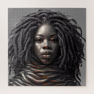 Puzzle Mujer cristiana negra melanina sista chica templo