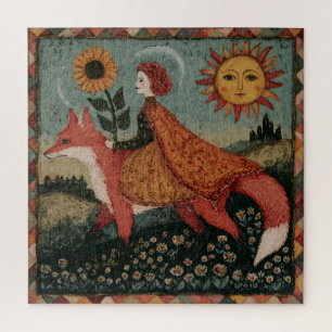Puzzle Mujer de cuento de hadas y zorro