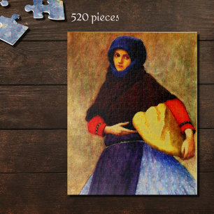 PUZZLE MUJER DE KALOCSA CON VESTIDO DEL DÍA LABORAL