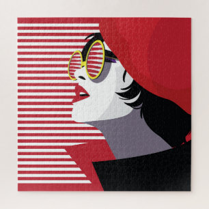 Puzzle Mujer de moda del arte pop Vintage