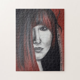 Puzzle Mujer de muñeca americana Retrato Arte original Di