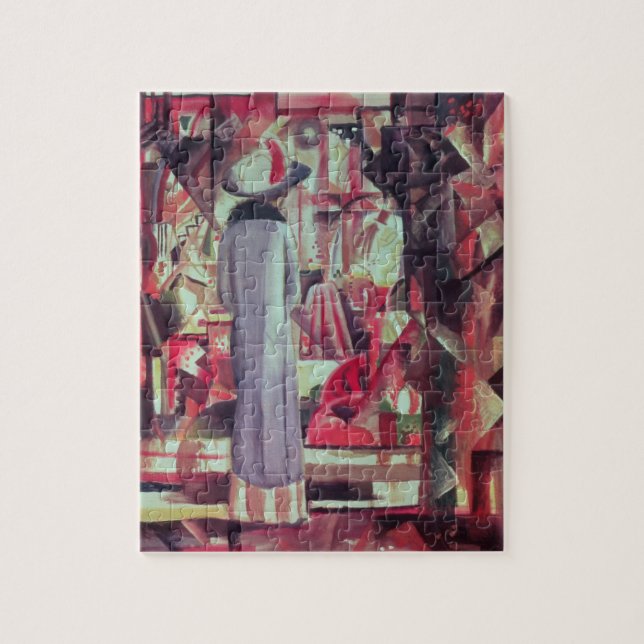 Puzzle Mujer delante de una ventana iluminada grande (Vertical)