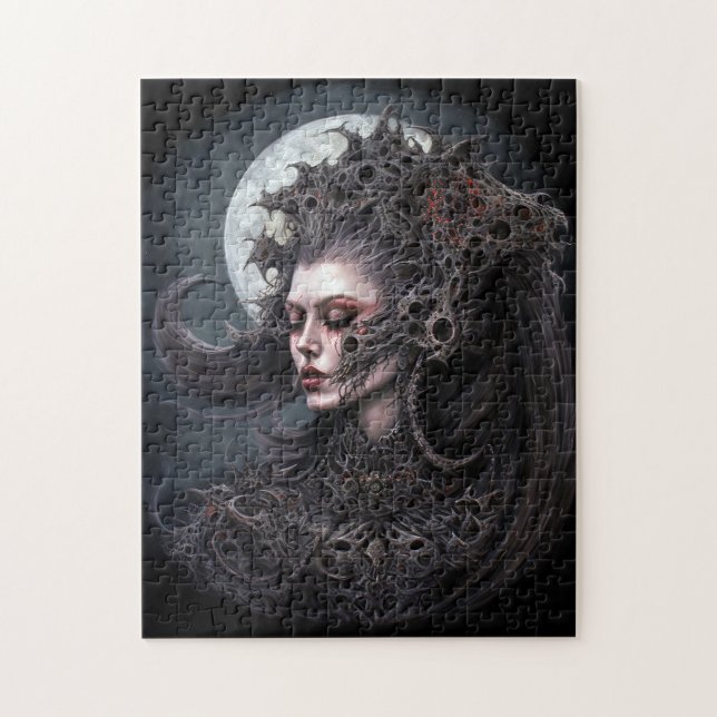 Puzzle Mujer Demonio Reina arte de fantasía oscuro