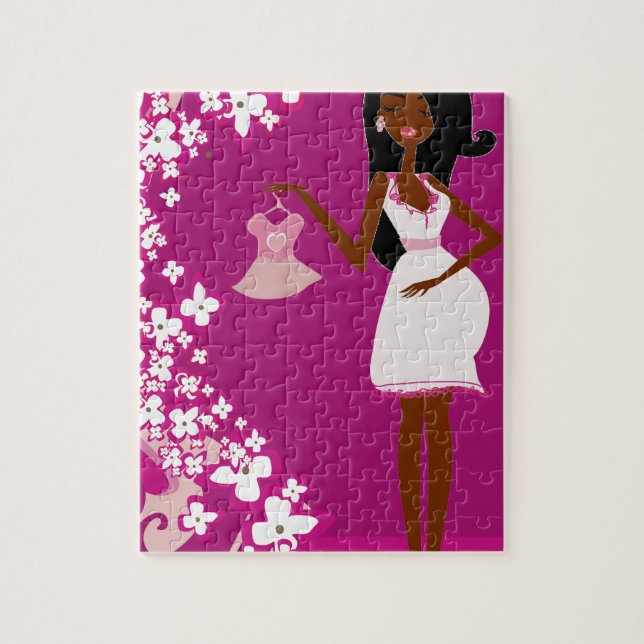 Puzzle mujer embarazada negra (Vertical)