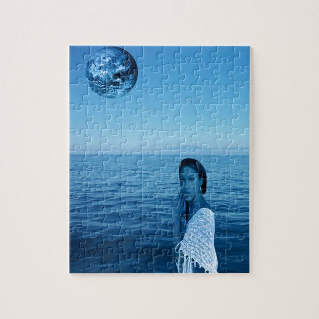 Puzzle Mujer en azul (Vertical)