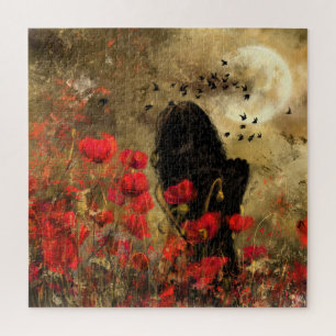 Puzzle Mujer En Campo De Adormidera - Arte De Pintura Ori
