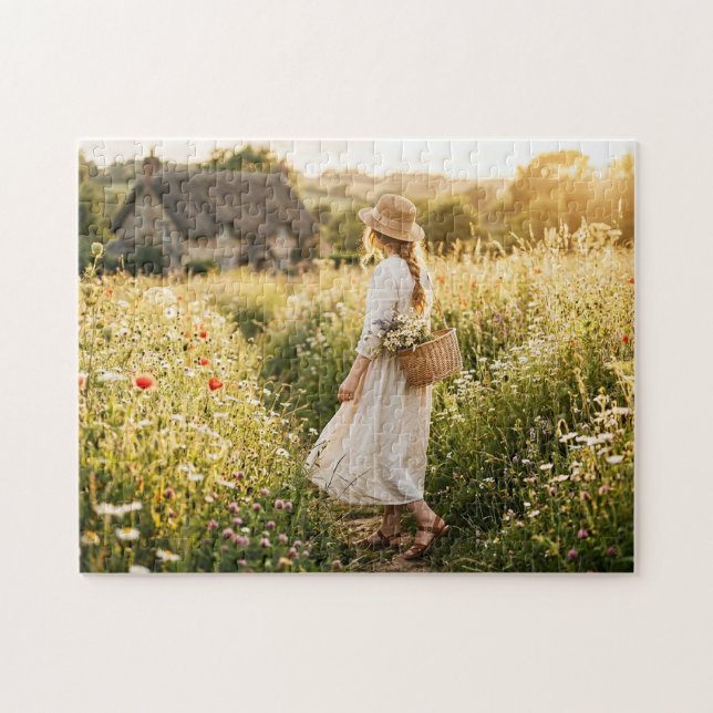 Puzzle Mujer en Campo de Trigo (Horizontal)
