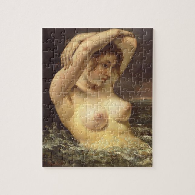 Puzzle Mujer en las olas, por Gustave Courbet (Vertical)