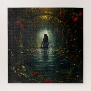 Puzzle Mujer en túnel misterioso