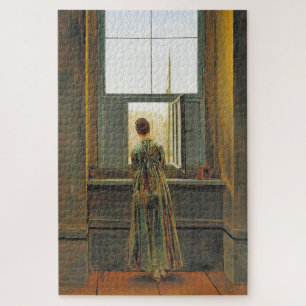 Puzzle Mujer en una ventana: Una visión romántica edición