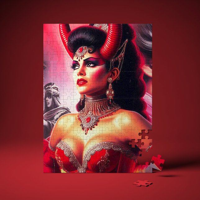 Puzzle Mujer Endiablada Vintage (Subido por el creador)