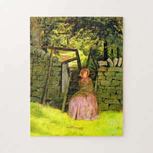 Puzzle Mujer esperando (por John Everett Millais)