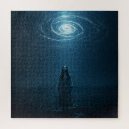 Puzzle Mujer espiritual mirando hacia arriba en el cielo 