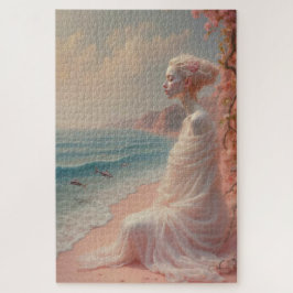 Puzzle Mujer etérea en una playa de ensueño