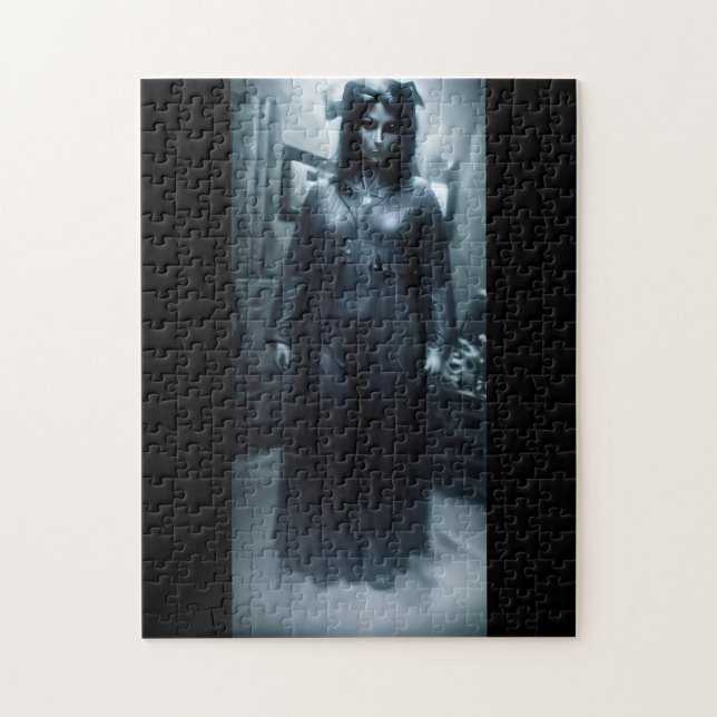Puzzle Mujer extranjera misteriosa oscura (Vertical)