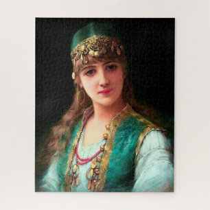 Puzzle Mujer gitana victoriana elegante retrato bohemio