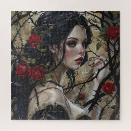 Puzzle Mujer Gótica Hermosa