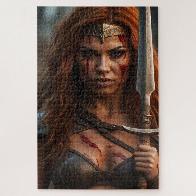 Puzzle Mujer guerrera pelirroja (Vertical)