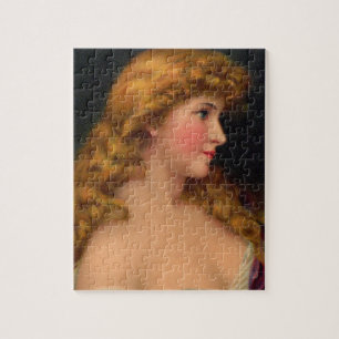 Puzzle Mujer hermosa del siglo XIX con pelo largo