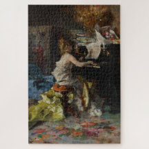 Mujer hermosa jugando el piano (de Boldini)