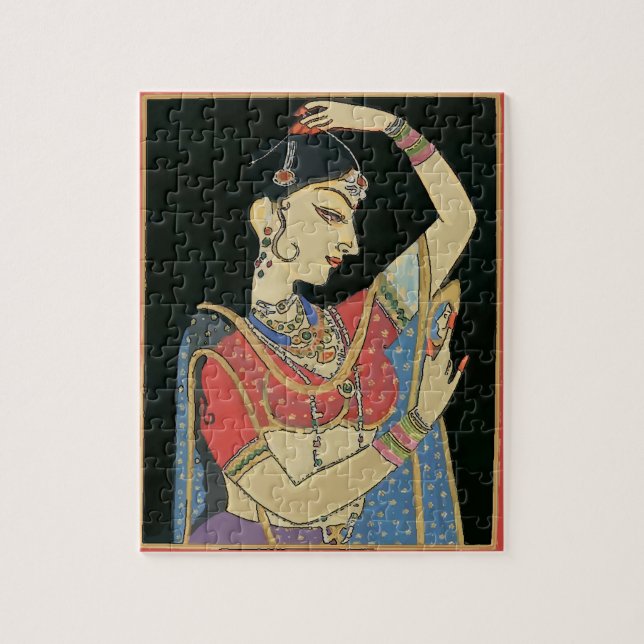Puzzle Mujer india, estilo vintage (Vertical)