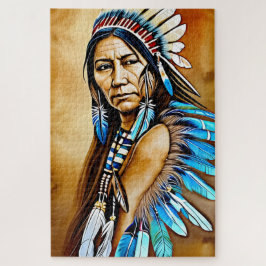 Puzzle Mujer india nativa americana Chamán