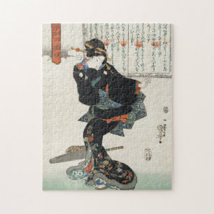 Puzzle Mujer Japonesa Tradicional Vintage con Código Mora