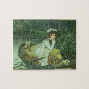 Puzzle Mujer joven de James Tissot el   en un barco, o