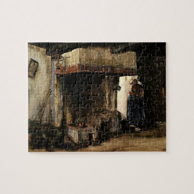 Puzzle Mujer junto a una chimenea de Vincent van Gogh (Horizontal)