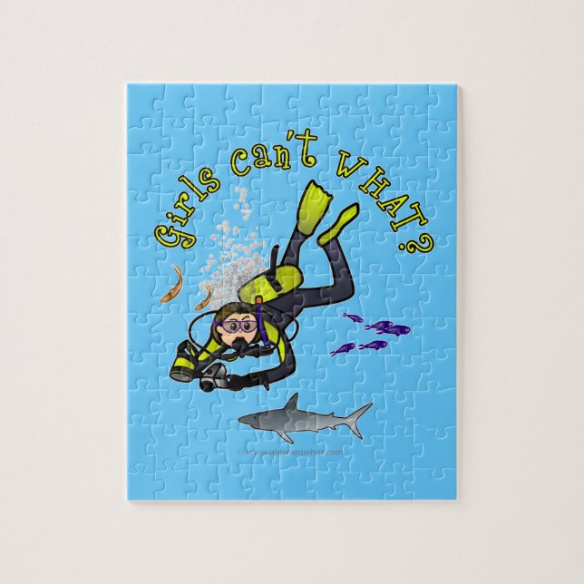 Puzzle Mujer ligera buzo (Vertical)