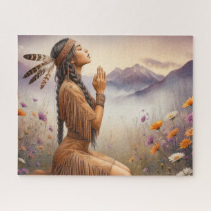 Puzzle Mujer Nativa Americana Hermosa/Herencia