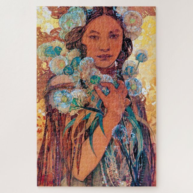 Puzzle Mujer nativa norteamericana, Mucha (Vertical)