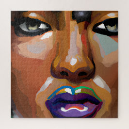 Puzzle Mujer negra inspiradora mímel negro