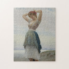 Puzzle Mujer relajándose en la playa
